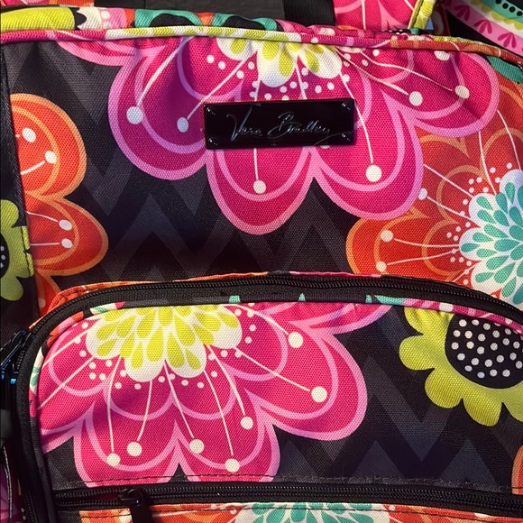Vera Bradley Handbags - Vera Bradley Pink and Orange Backpack with Vibrant Floral Design